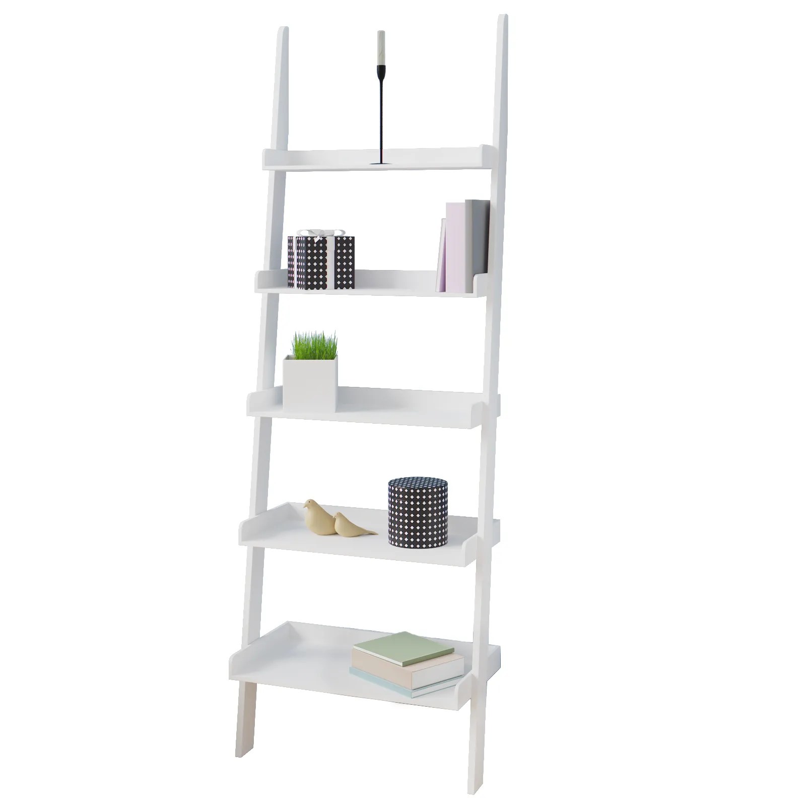 Leiterregal Treppenregal Weiß 180x64x37cm Leiterregal Treppenregal Weiß 180x64x37cm