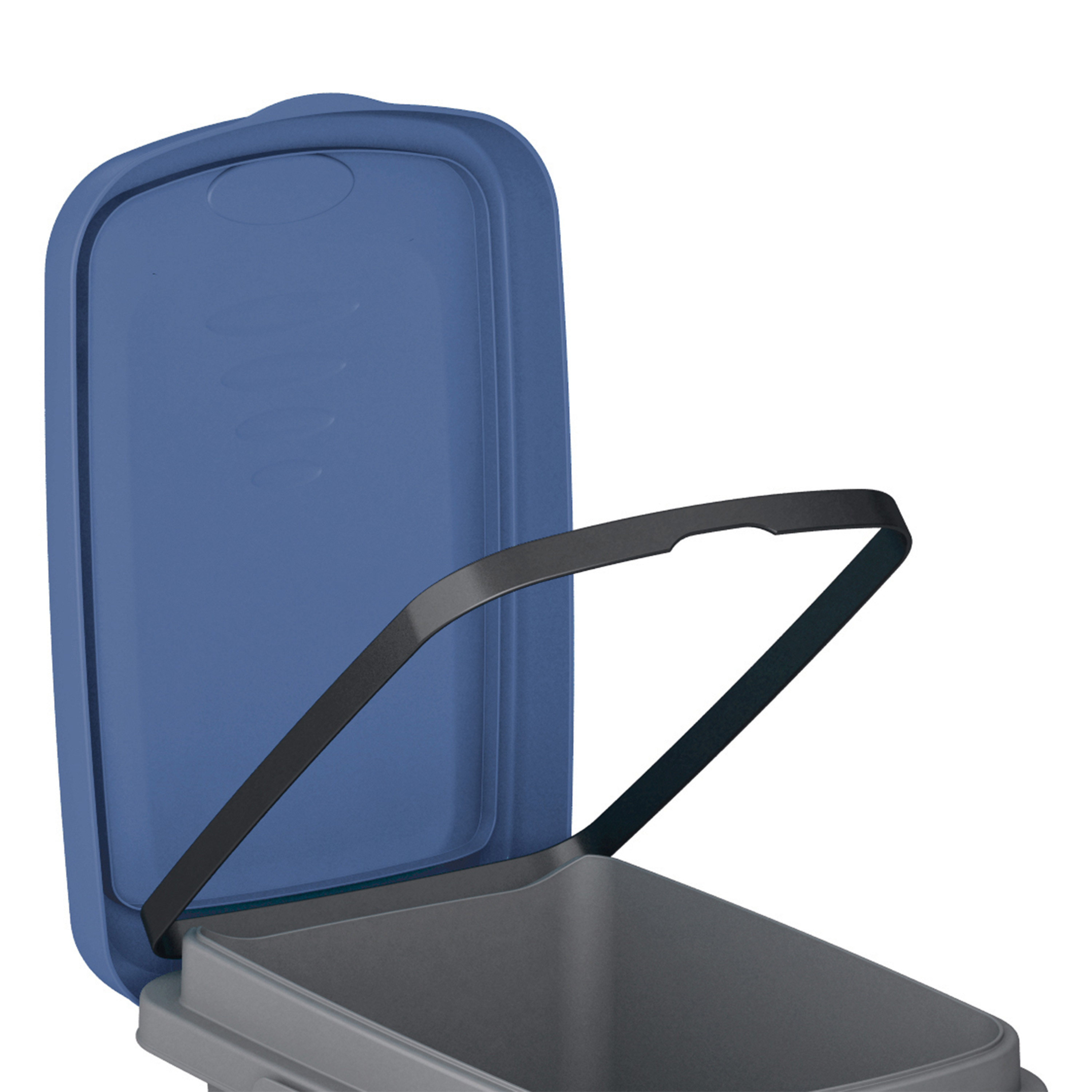 Mülleimer Grau/Blau Kunststoff 25L – Bild 2