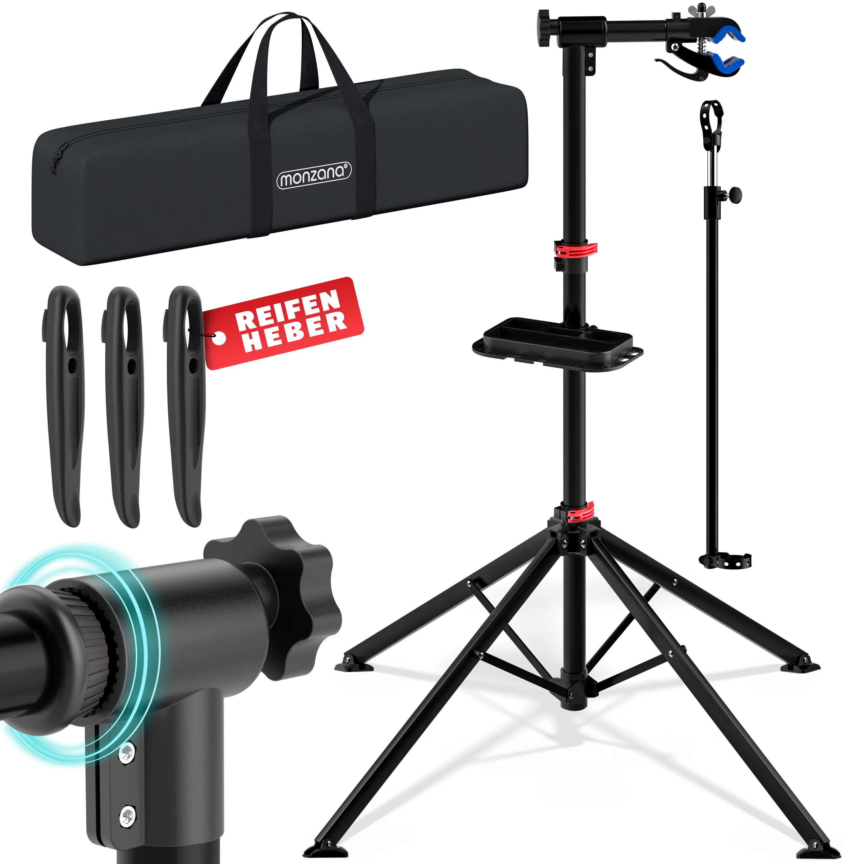 Fahrrad-Montageständer bis 30kg höhenverstellbar Fahrrad-Montageständer bis 30kg höhenverstellbar