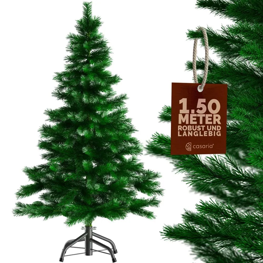 Künstlicher Weihnachtsbaum 150cm PVC realistische Optik mit Metallständer Künstlicher Weihnachtsbaum 150cm PVC realistische Optik mit Metallständer