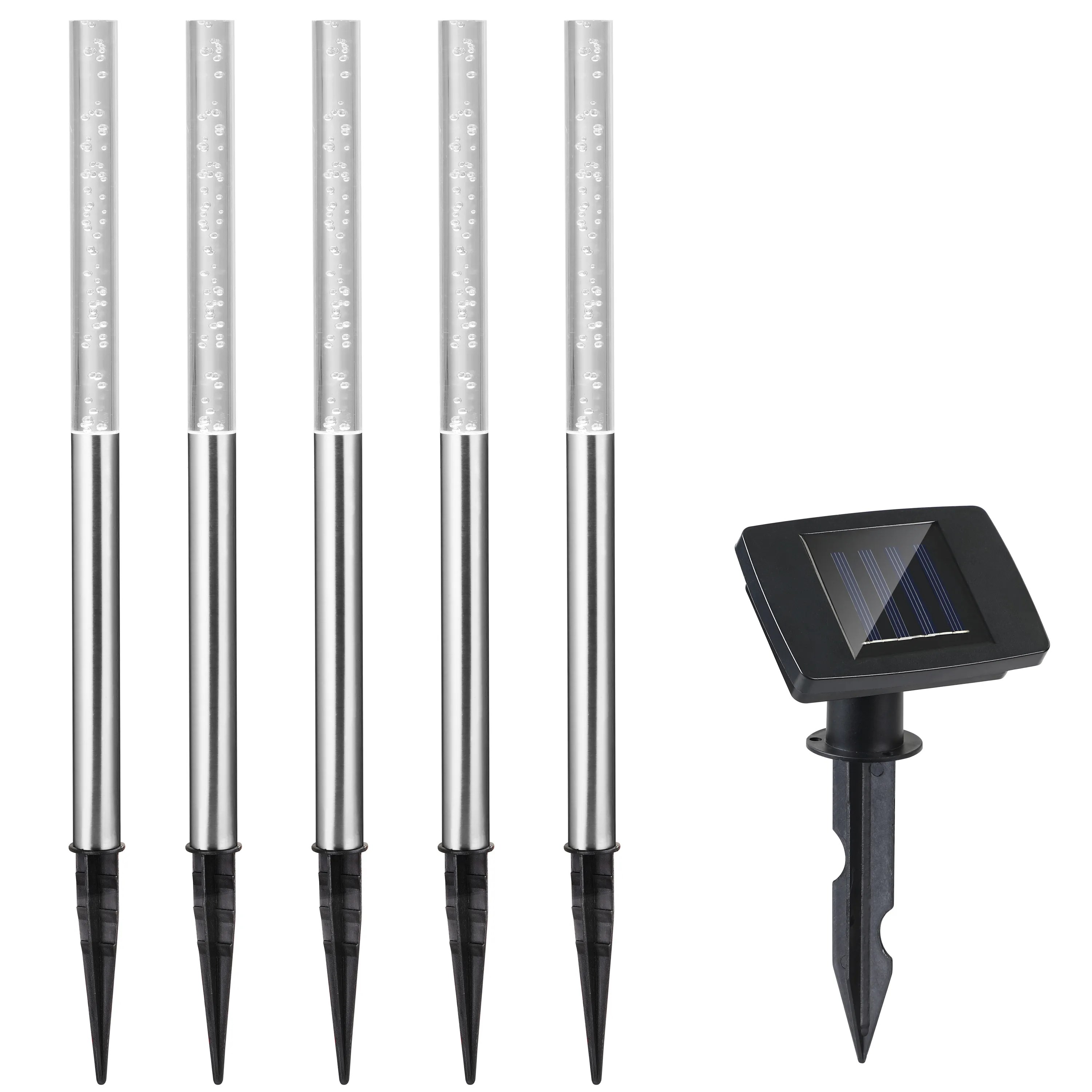 LED Solar Steckleuchte 5er-Set Weiß LED Solar Steckleuchte 5er-Set Weiß