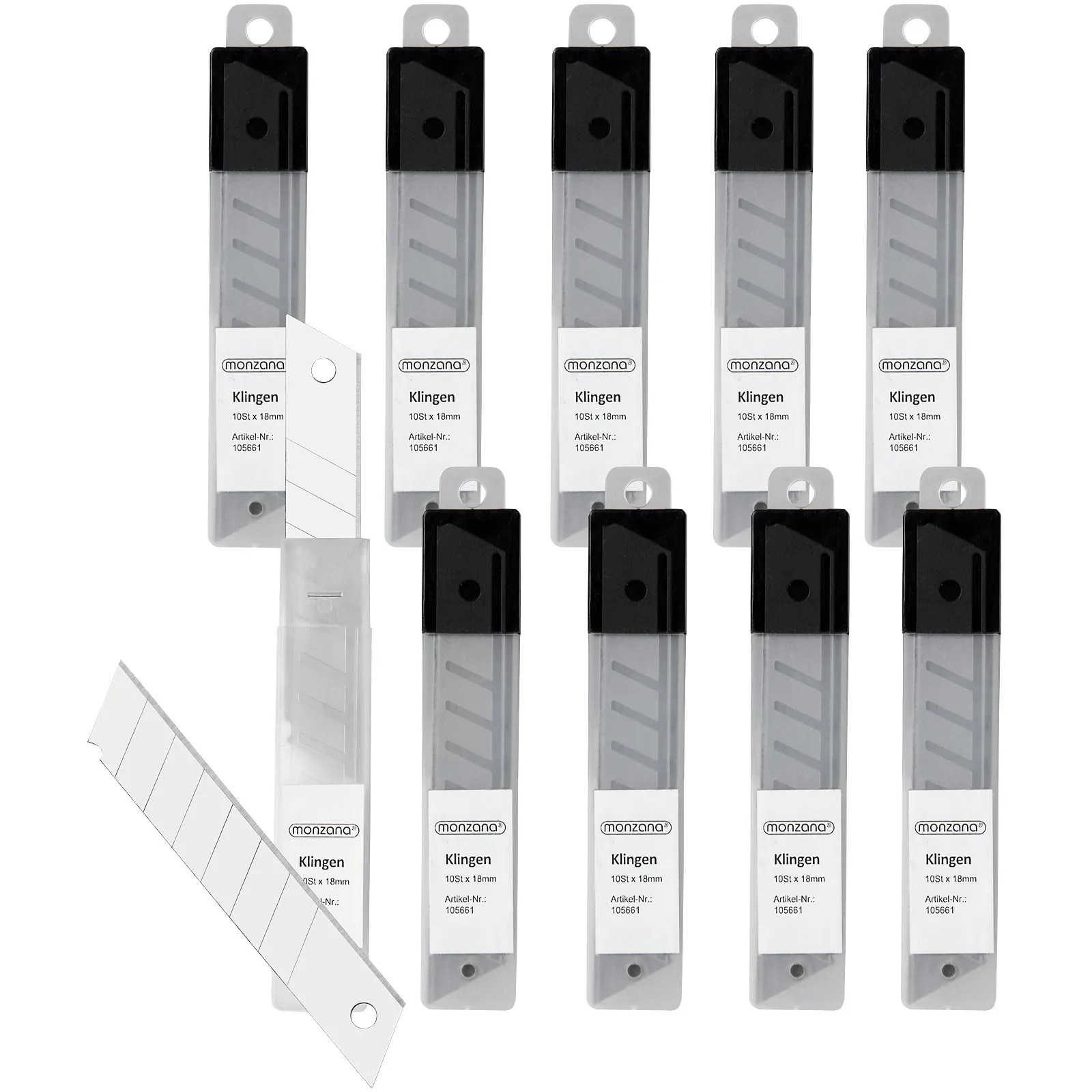 Ersatz-Klingen 100er-Set für Teppichmesser 18mm Ersatz-Klingen 100er-Set für Teppichmesser 18mm