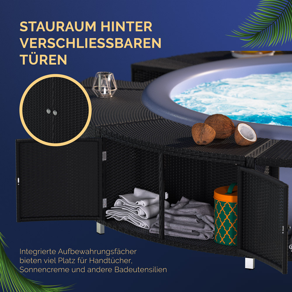 Polyrattan Pool Rahmen für LAY-Z-SPA – Bild 2