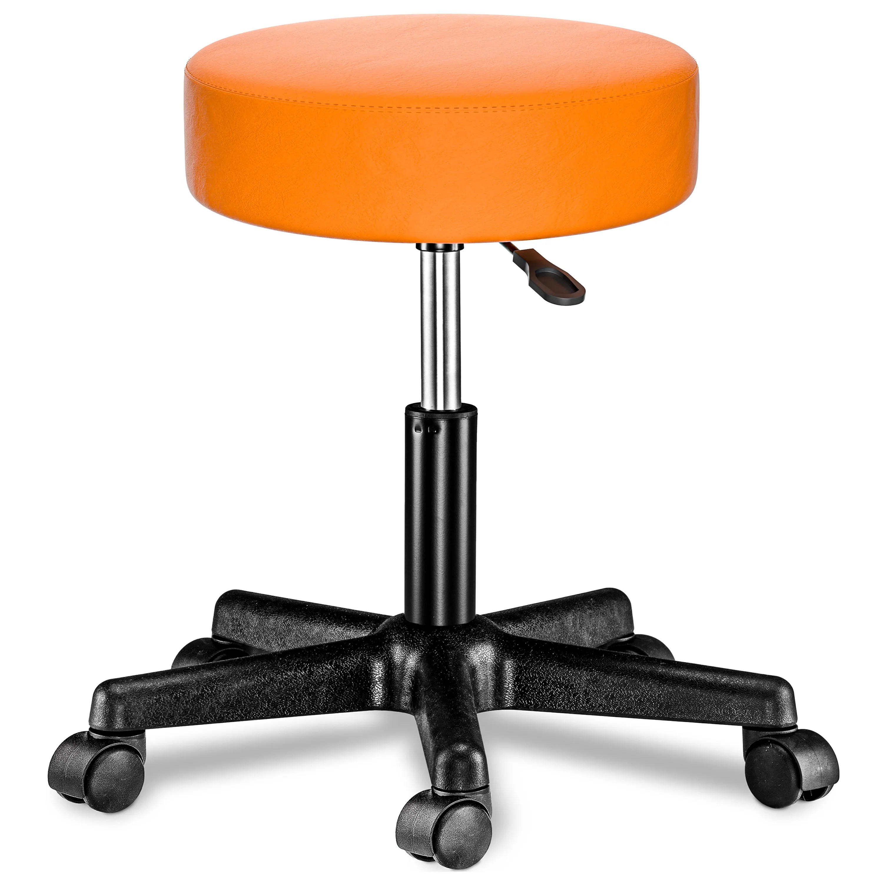 Rollhocker Kunstleder Orange 360° drehbar Rollhocker Kunstleder Orange 360° drehbar