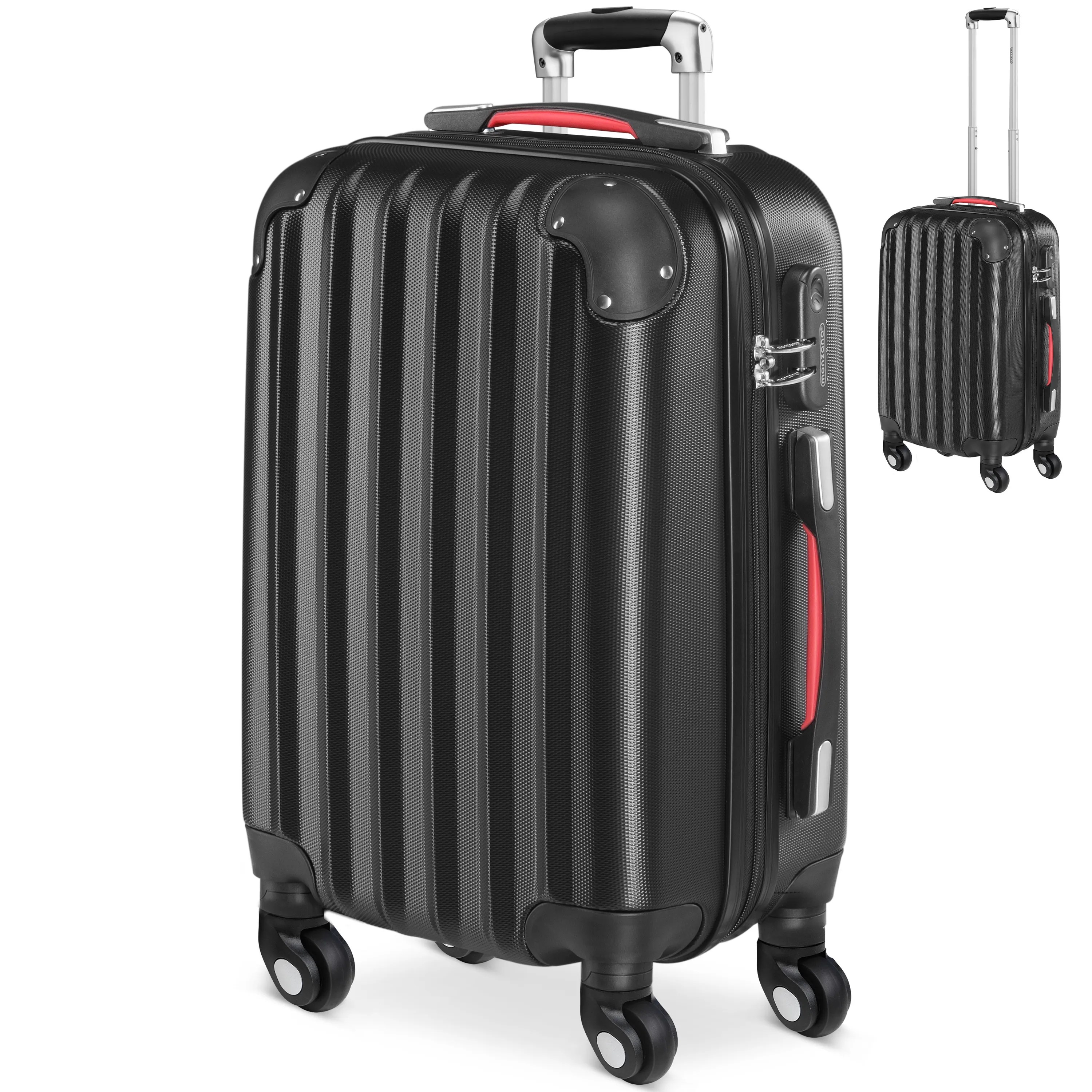 Hartschalenkoffer Rollen 360º Handgepäck Schwarz ABS Hartschalenkoffer Rollen 360º Handgepäck Schwarz ABS