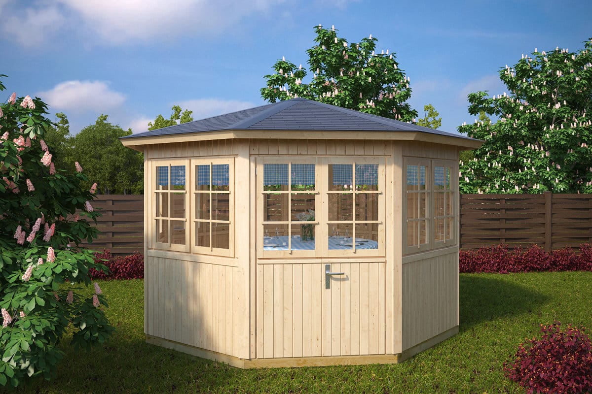 8-Eck-Gartenpavillon “Festival L” 4x3m 8-Eck-Gartenpavillon “Festival L” 4x3m