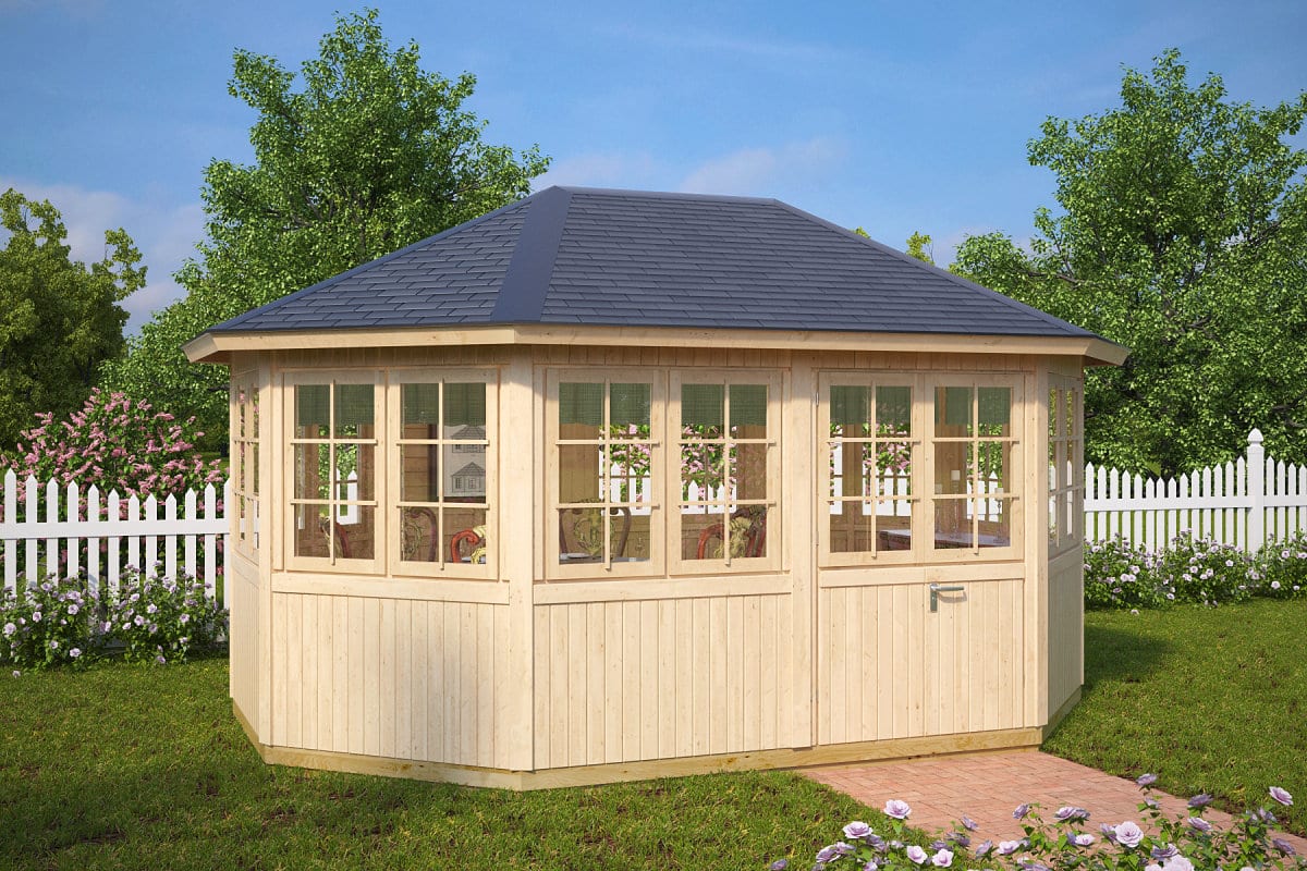 8-Eck-Gartenpavillon “Albatros” 5x3m 8-Eck-Gartenpavillon “Albatros” 5x3m