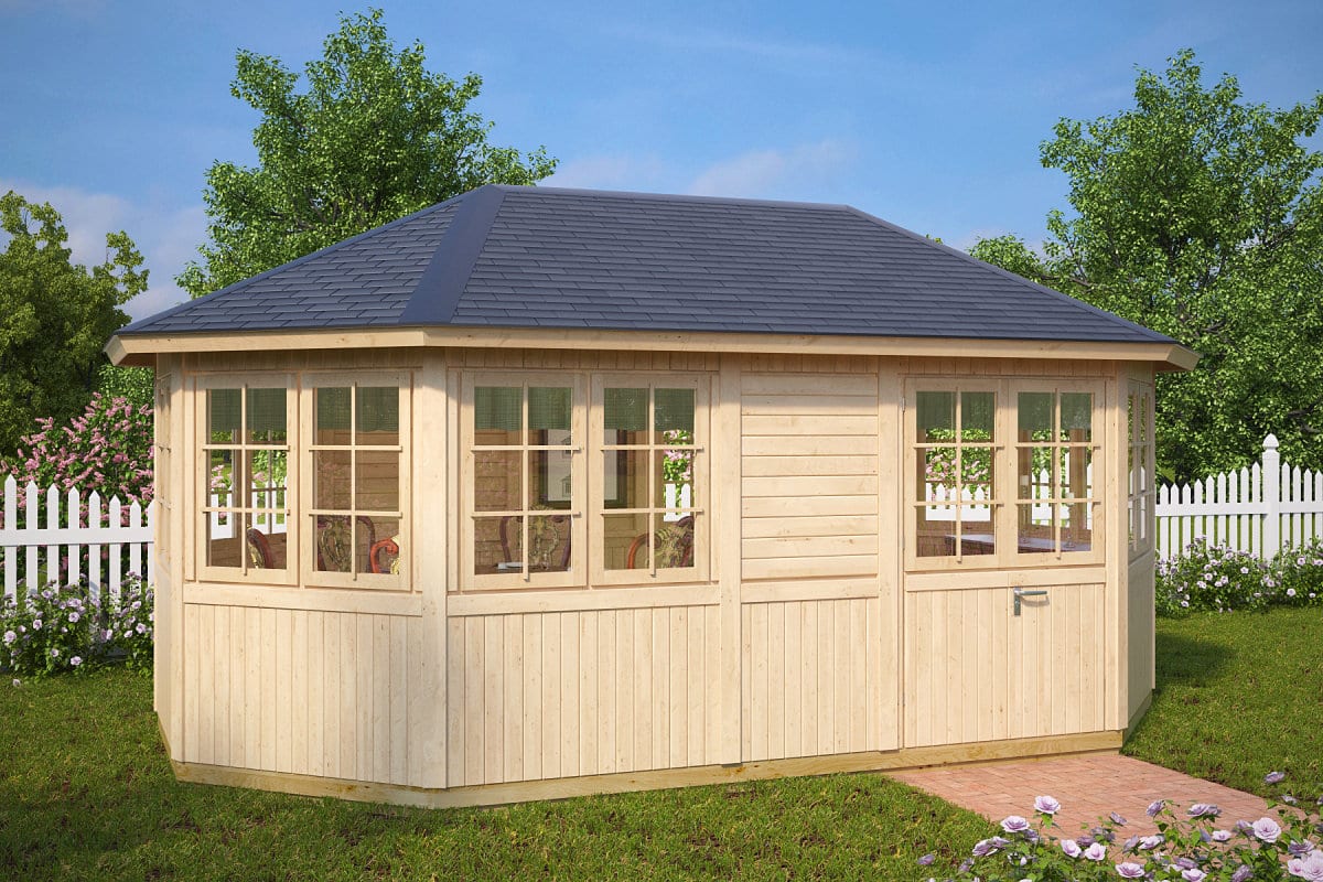 8-Eck-Gartenpavillon “Albatros XL” 5x3m 8-Eck-Gartenpavillon “Albatros XL” 5x3m