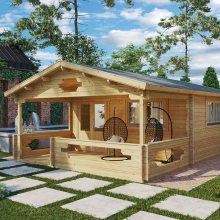 Gartenhaus mit Veranda “Armin XL” 5x8m Gartenhaus mit Veranda “Armin XL” 5x8m