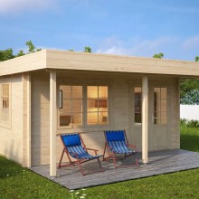 Gartenhaus mit Vordach “Ian C” 5x4m Gartenhaus mit Vordach “Ian C” 5x4m