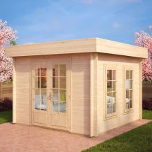 Kleines Gartenhaus mit großen Fenstern “Lucas B” 3x3m Kleines Gartenhaus mit großen Fenstern “Lucas B” 3x3m