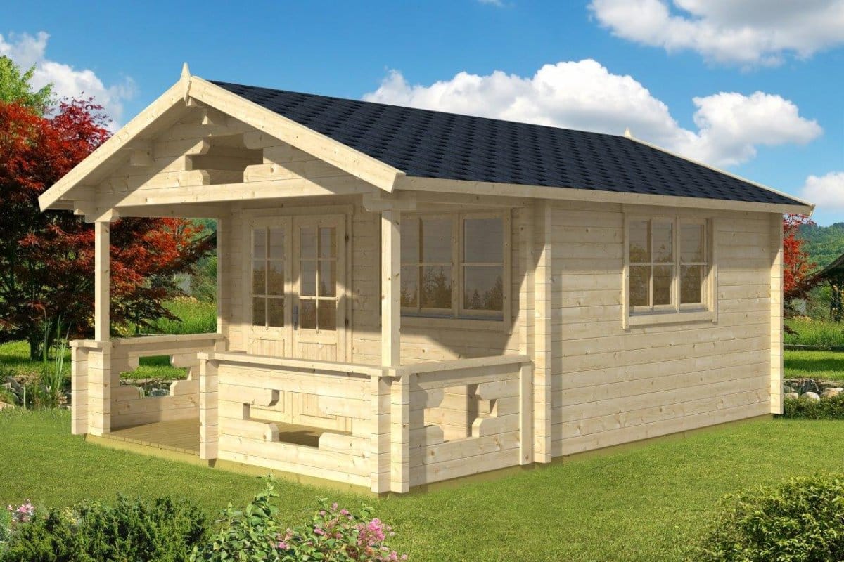 Gartenhaus mit Veranda “Sommerland A” 4x5m Gartenhaus mit Veranda “Sommerland A” 4x5m