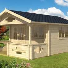 Gartenhaus mit Veranda “Sommerland A” 4x5m Gartenhaus mit Veranda “Sommerland A” 4x5m