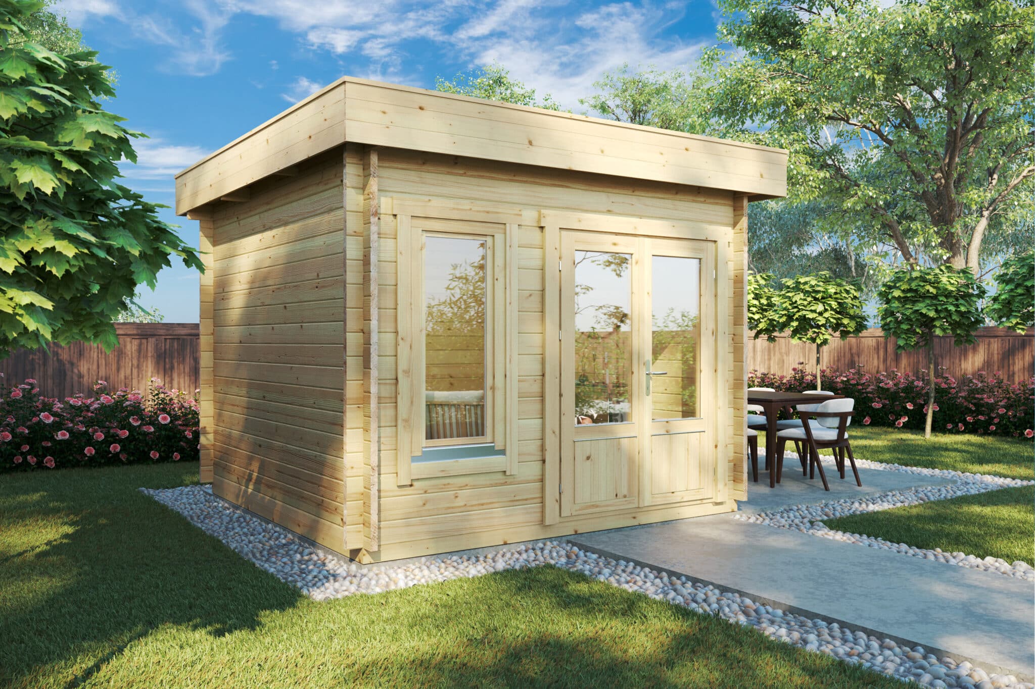 Kleines Gartenhaus “Lucas D” 3x3m Kleines Gartenhaus “Lucas D” 3x3m