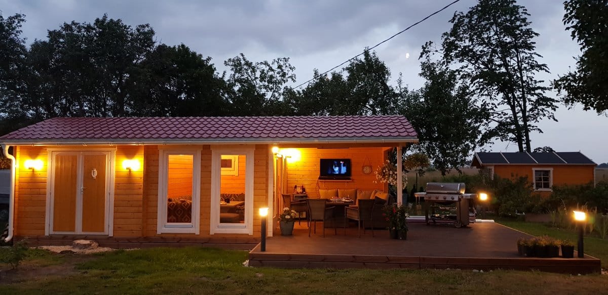 Gartenhaus mit zwei Räumen “Robin” 9x4m | 4x9m großes Gartenhaus mit 2 Räumen | 2-Raum-Gartenhaus mit Satteldach und Schuppen – Bild 2