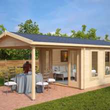 Gartenhaus mit Vordach “Eva E” 7x3m Gartenhaus mit Vordach “Eva E” 7x3m