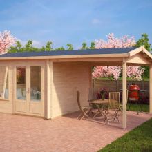 Gartenhaus mit Vordach “Nora D” 6x3m Gartenhaus mit Vordach “Nora D” 6x3m