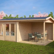 Gartenhaus mit Terrasse “Nora D” 6x3m Gartenhaus mit Terrasse “Nora D” 6x3m