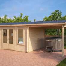 Gartenhaus mit Vordach “Eva D” 7x3m Gartenhaus mit Vordach “Eva D” 7x3m