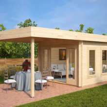Gartenhaus mit Sonnendach “Jacob E” 7x4m Gartenhaus mit Sonnendach “Jacob E” 7x4m