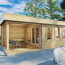 Gartenhaus mit Terrasse “Jacob E” 7x3m Gartenhaus mit Terrasse “Jacob E” 7x3m