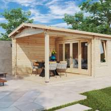 Gartenhaus mit Terrasse “Nora E” 6x3m Gartenhaus mit Terrasse “Nora E” 6x3m