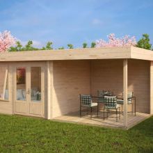 Gartenhaus mit Terrasse “Lucas D” 6x3m Gartenhaus mit Terrasse “Lucas D” 6x3m