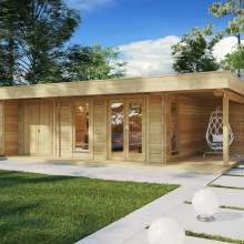 Großes Gartenhaus “Hansa Lounge XXL” 8x5m Großes Gartenhaus “Hansa Lounge XXL” 8x5m