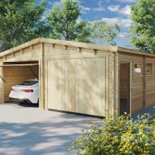 Doppelgarage aus Holz “Deluxe E” 6x6m Doppelgarage aus Holz “Deluxe E” 6x6m