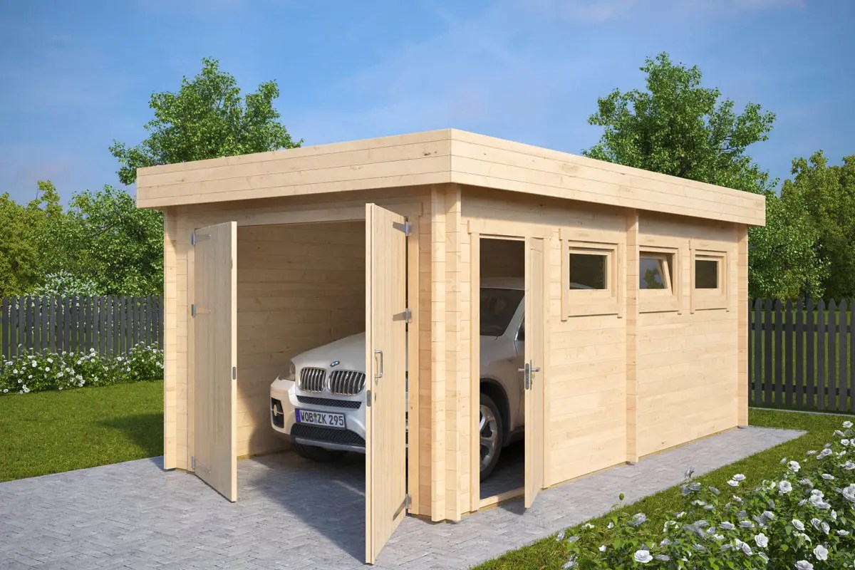 Holzgaragen-Bausatz “Typ C” 3x6m Holzgaragen-Bausatz “Typ C” 3x6m