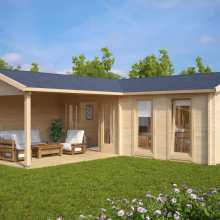 Eck-Gartenhaus “Hansa Corner Deluxe B” 7x7m Eck-Gartenhaus “Hansa Corner Deluxe B” 7x7m