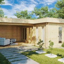 Eck-Gartenhaus “Hansa Corner A” 7x5m Eck-Gartenhaus “Hansa Corner A” 7x5m