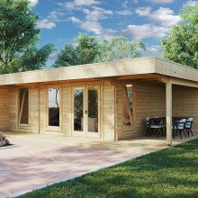 Großes Gartenhaus “Hansa Lounge XXL” 8x5m Großes Gartenhaus “Hansa Lounge XXL” 8x5m