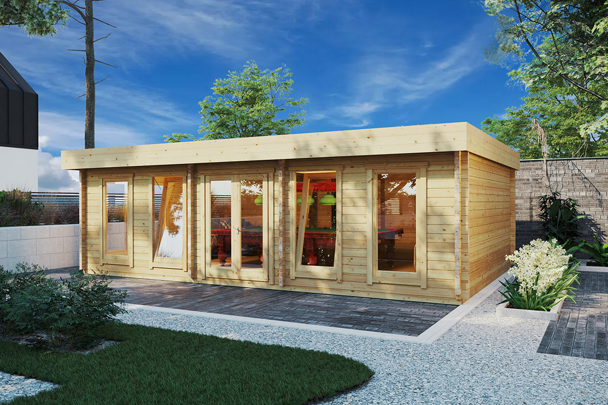 Großes Gartenhaus “Hansa B” 8x5m Großes Gartenhaus “Hansa B” 8x5m