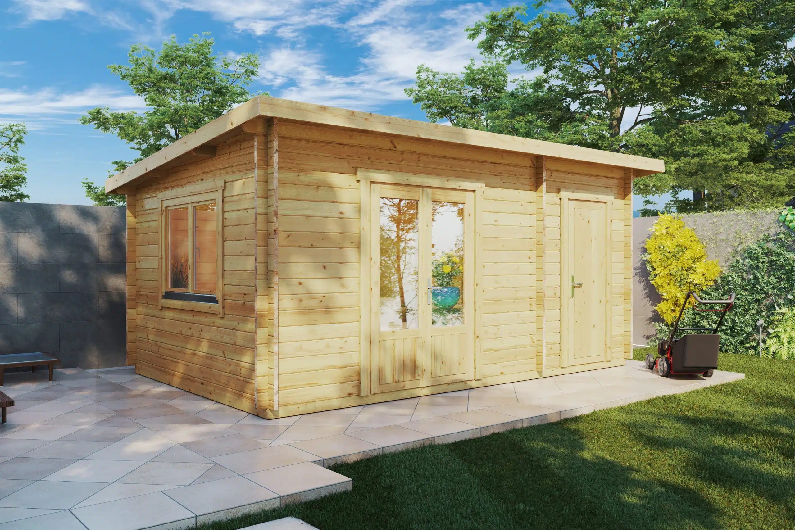 Gartenhaus mit Schuppen “Super Tom” 5x3m Gartenhaus mit Schuppen “Super Tom” 5x3m