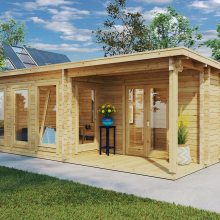 Gartenhaus mit Terrasse “Malaga 2” 7x4m Gartenhaus mit Terrasse “Malaga 2” 7x4m