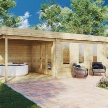 Gartenhaus mit Schuppen und Terrasse “Super Jacob E” 9x4m Gartenhaus mit Schuppen und Terrasse “Super Jacob E” 9x4m