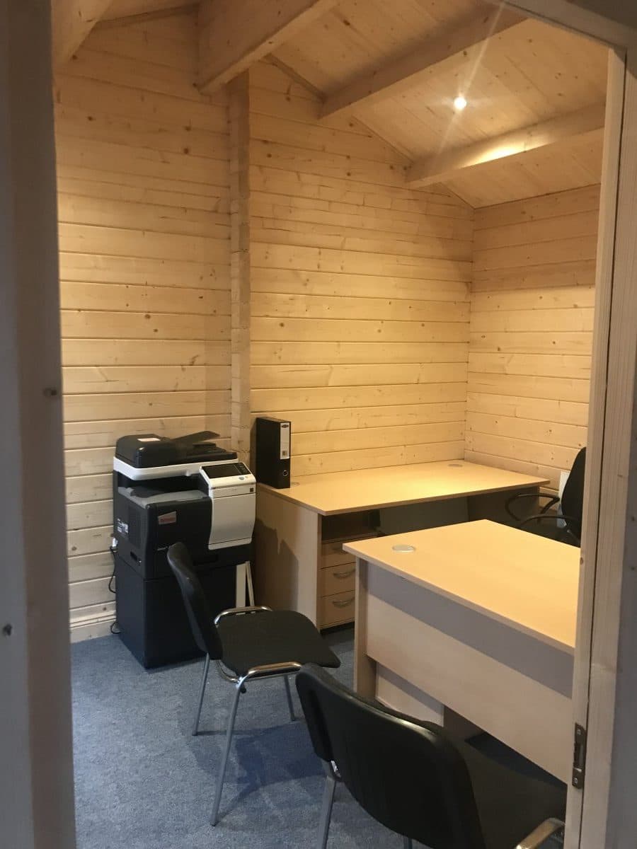 Großes Gartenbüro “Hansa Office” 10x4m | Großes Gartenhaus aus Holz | Holzhaus mit großen Räumen | Gartenbüro im Blockhaus – Bild 2