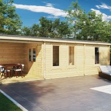 Kleines Blockhaus “Hansa Holiday Camping” 9x4m Kleines Blockhaus “Hansa Holiday Camping” 9x4m