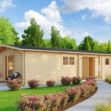 Blockbohlenhaus mit zwei Schlafzimmern “Murcia” 11x5m Blockbohlenhaus mit zwei Schlafzimmern “Murcia” 11x5m