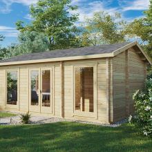 Kleines Blockhaus mit einem Schlafzimmer “Schweden C” 6x4m Kleines Blockhaus mit einem Schlafzimmer “Schweden C” 6x4m