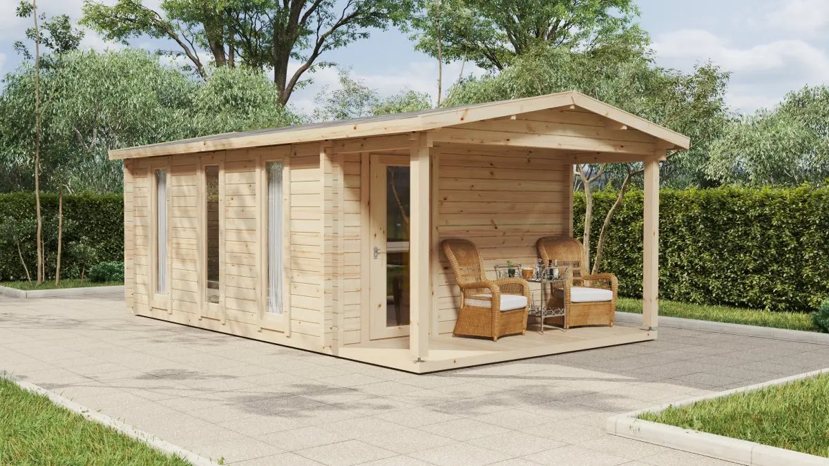 Gartenhaus mit Toilette “Martin 1” 4x7m Gartenhaus mit Toilette “Martin 1” 4x7m
