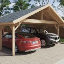 Großer Holz-Carport-Bausatz “Henley XL” 6x5m Großer Holz-Carport-Bausatz “Henley XL” 6x5m