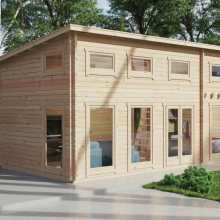 Gartenhaus mit Schlafboden “Schweden F” 7x4m Gartenhaus mit Schlafboden “Schweden F” 7x4m