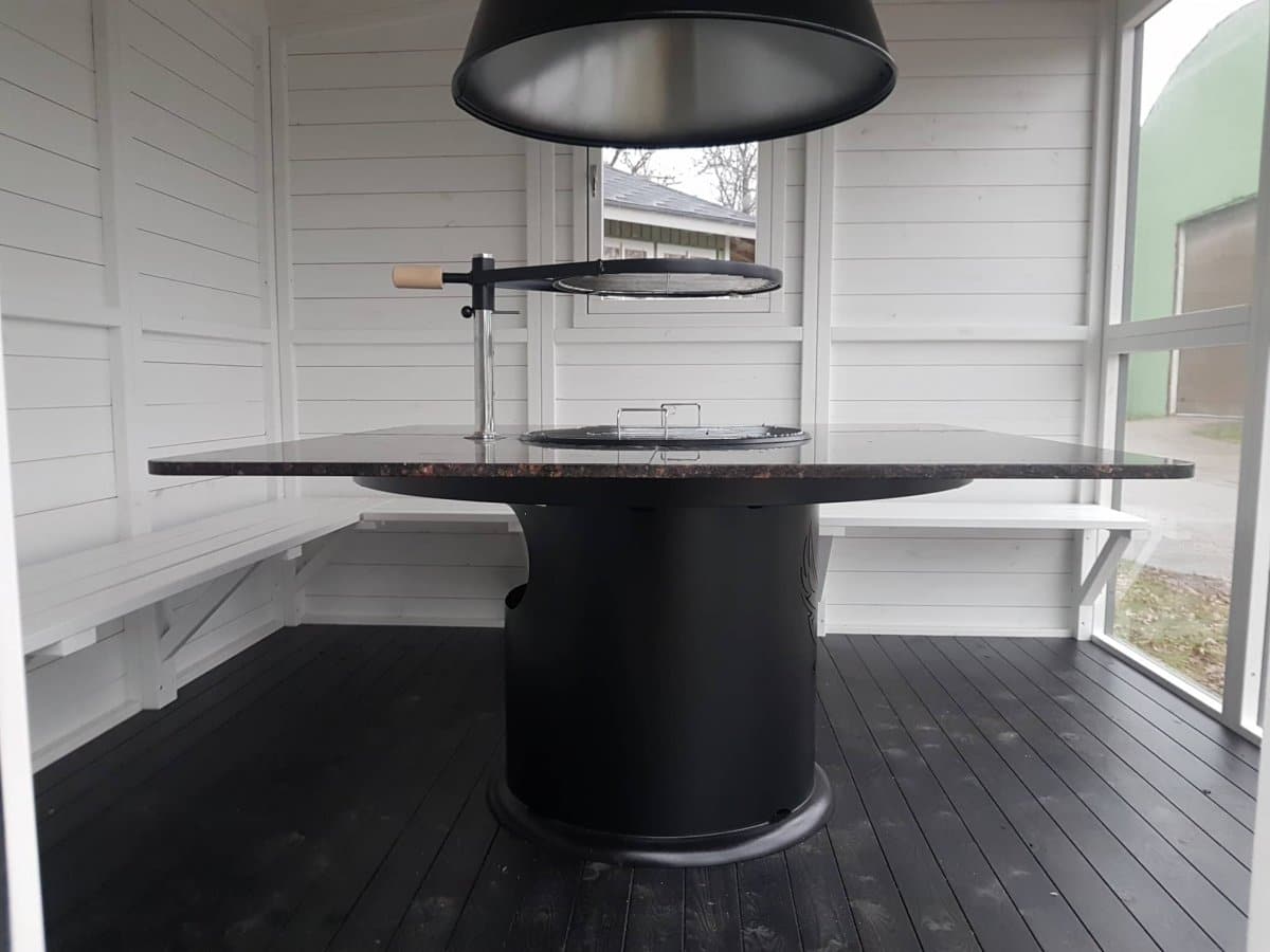 Moderner Grillpavillon “Noah” 3x3m | 3x4m großes Gartenhaus mit Grill | 4x3m großes Gartenhaus aus Holz | Grillpavillon – Bild 2