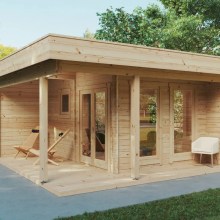 Gartensauna “Mini Hansa Sauna Lounge” 5x5m Gartensauna “Mini Hansa Sauna Lounge” 5x5m