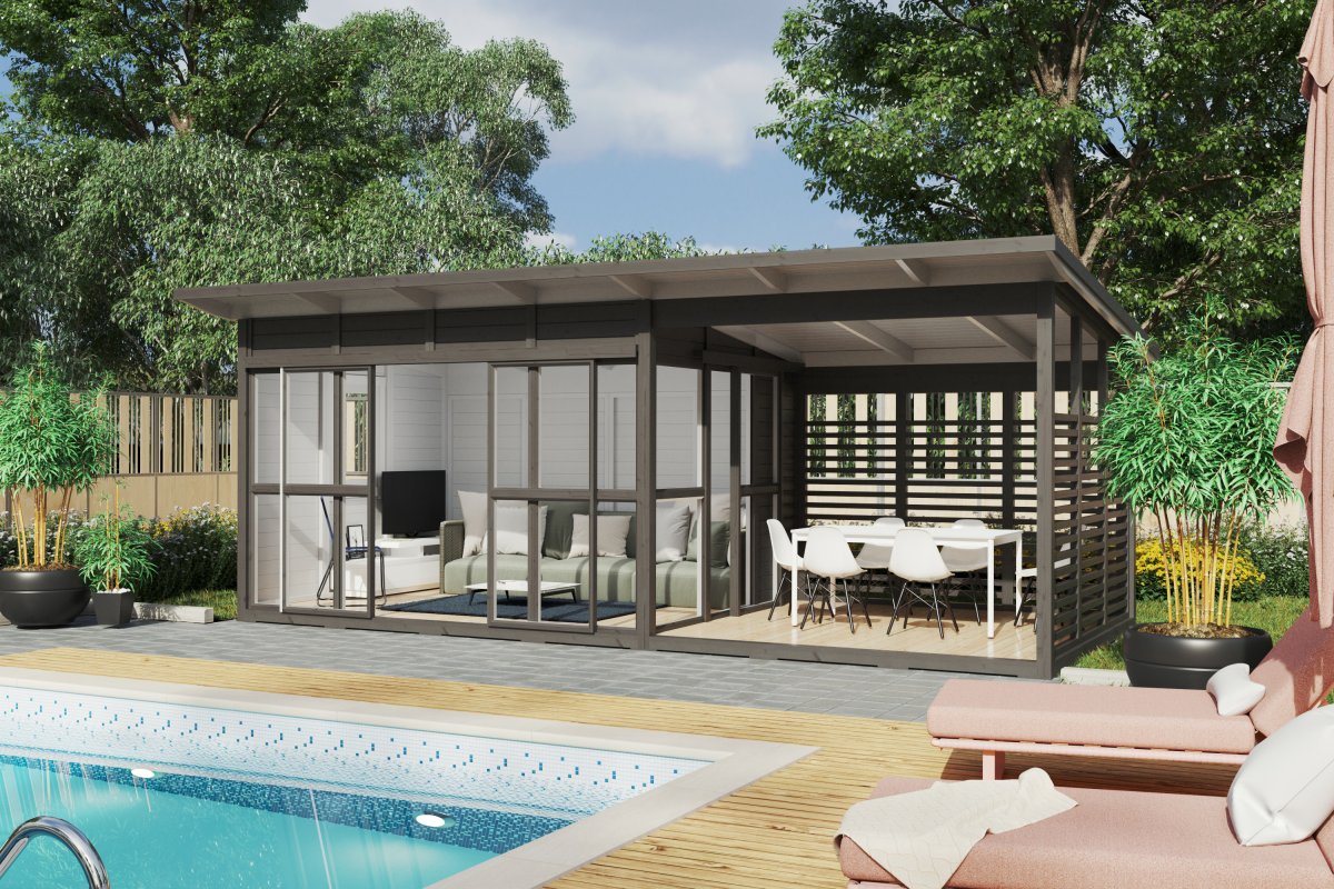 Gartenhaus “Elias XL” 7x3m Gartenhaus “Elias XL” 7x3m