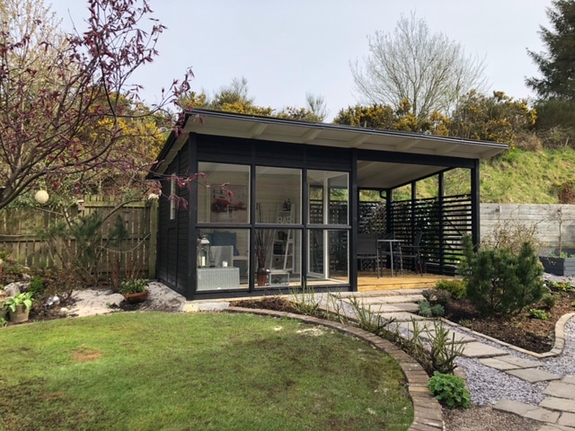 Gartenhaus “Elias” 6x3m | 3x6m großes Gartenhaus mit Veranda und Pultdach | Modernes Gartenhaus aus Holz mit 21mm Wandstärke – Bild 2