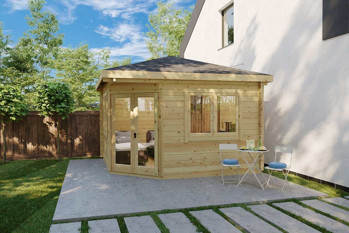 5-Eck-Gartenhaus “Fargo A” 4x4m 5-Eck-Gartenhaus “Fargo A” 4x4m