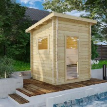 Kleine Außensauna “Finn 2” 2x2m Kleine Außensauna “Finn 2” 2x2m